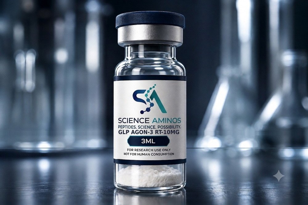 GLP AGON-3 RT-10mg research peptide vial, 3 mL lyophilised powder